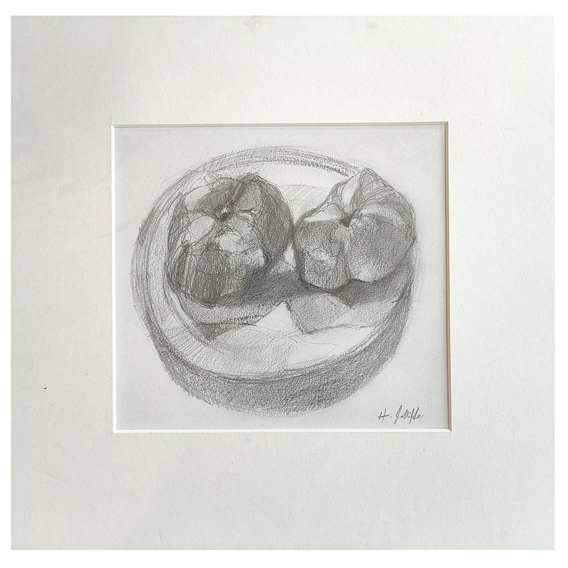 'Two Flat Peaches' by Honor Jolliffe
