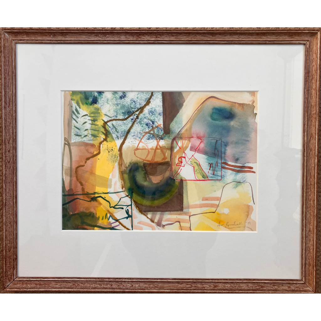 'Avon walk No27, Avoncliff', Watercolour and Pastel, Framed