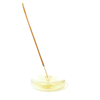 Yellow Glass Dimple Incense Holder