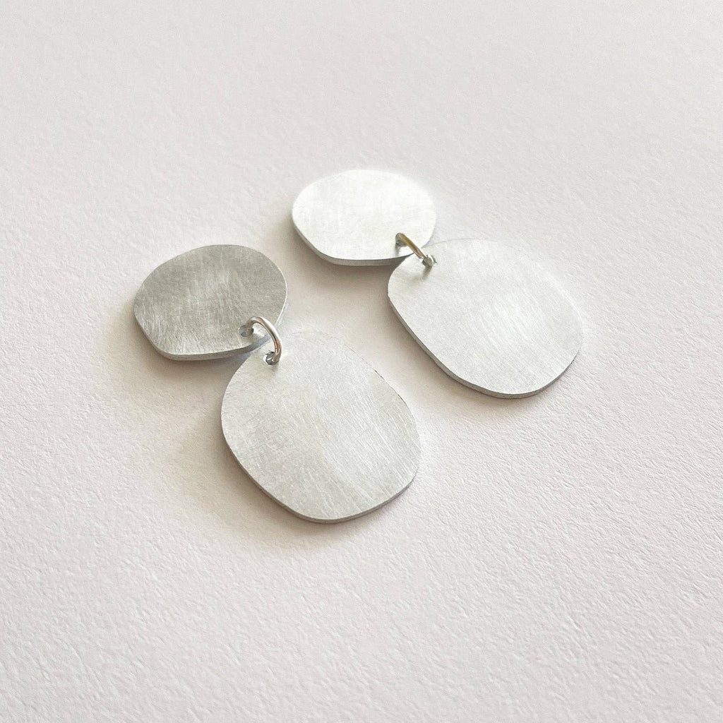 Aluminium Cobble Earrings