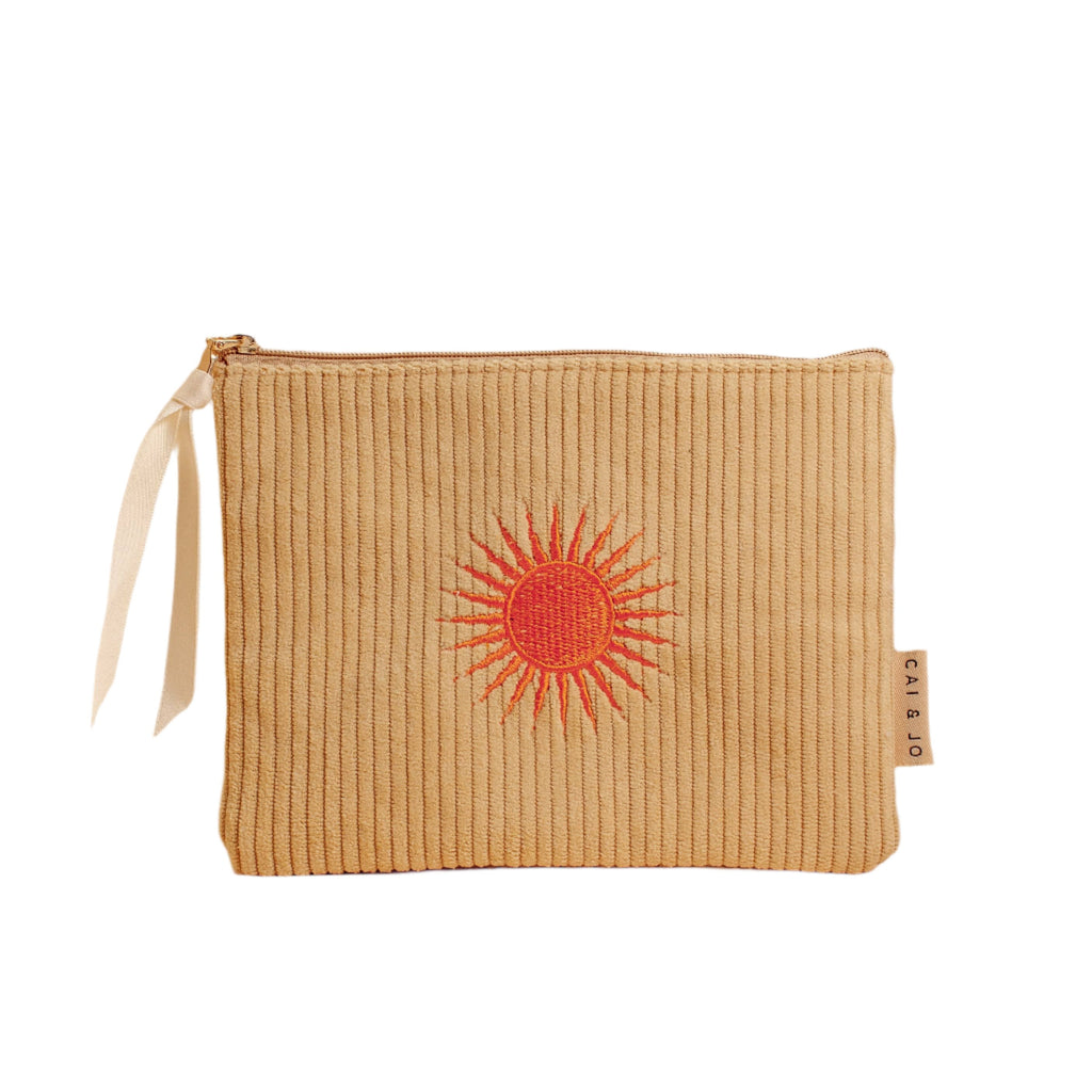 Corduroy Pouch in Pale Ochre