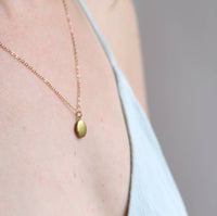 Tiny Oval Thistle Engraved Locket