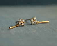 Edwardian Drop Stud Earrings