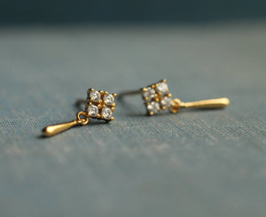 Edwardian Drop Stud Earrings