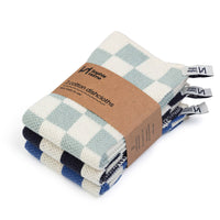 Reusable & Eco-Friendly Cotton Dishcloths: Check Cobalt