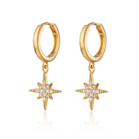 Starburst Hoop Earrings | 18k Gold Plated Sterling Silver