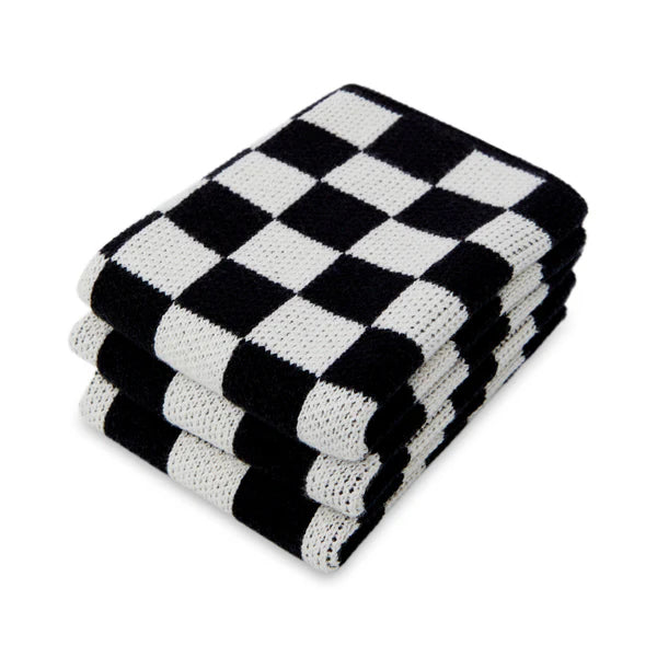 Reusable Dishcloths in Mono Check