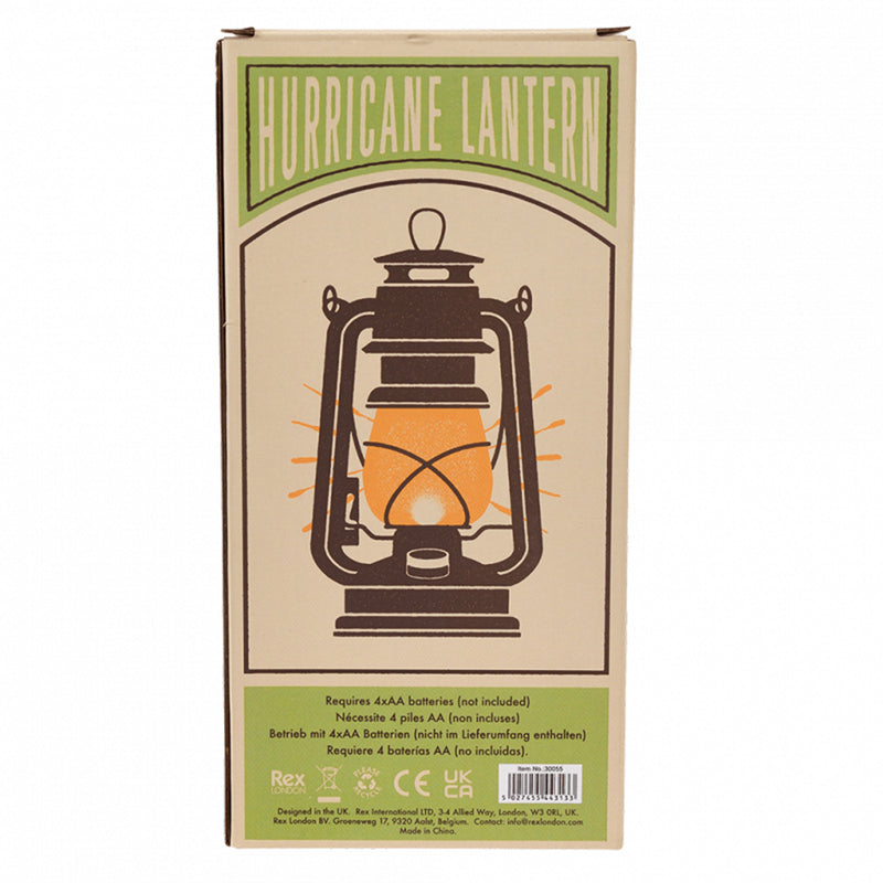 LED Hurricane Lantern - Orange