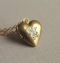 Tiny Heart Locket Necklace
