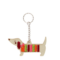Stitch your own wooden keyring | Sausage Dog