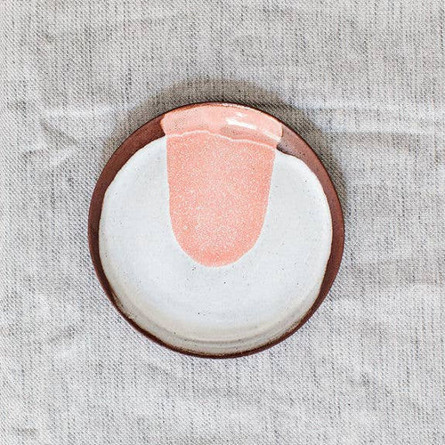 Handmade Terracotta Trinket Dish Tiny Plate | Pink