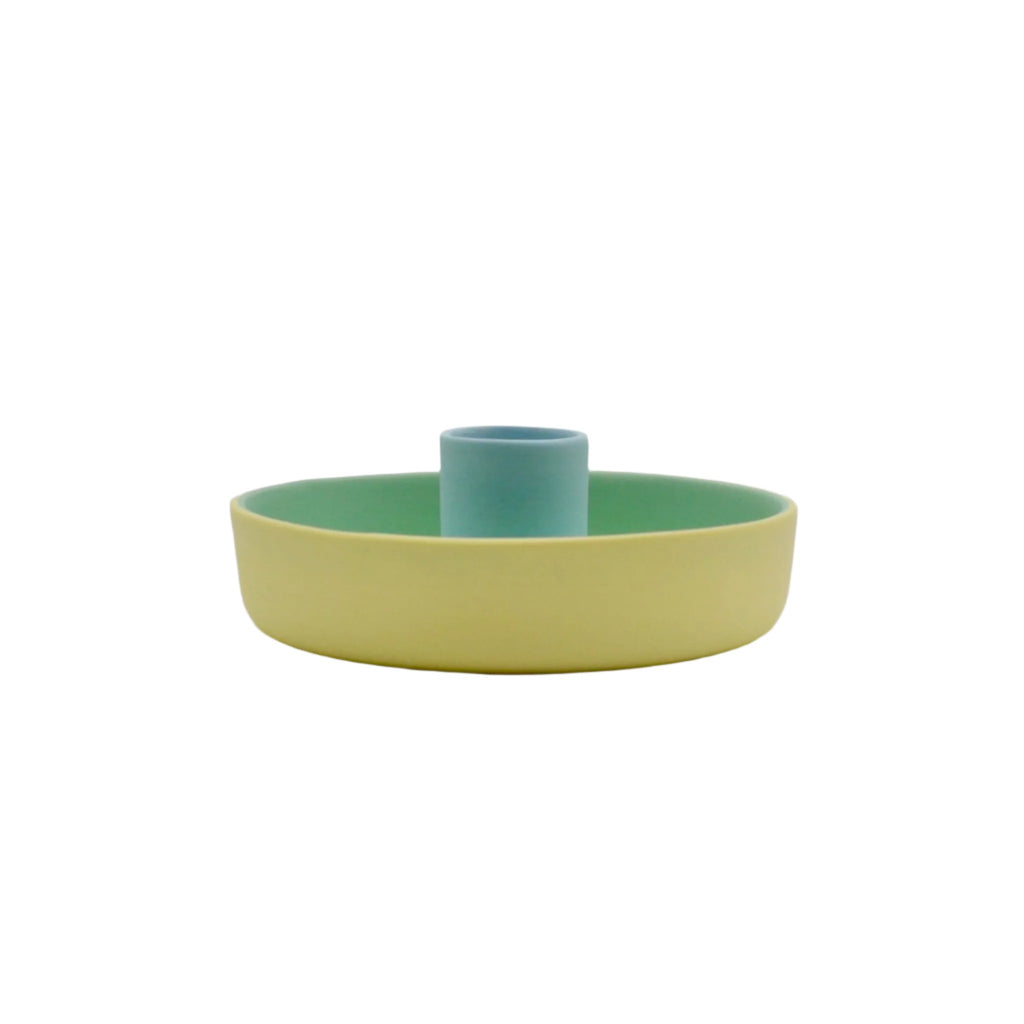 Candle Holder Yellow/Green/Blue