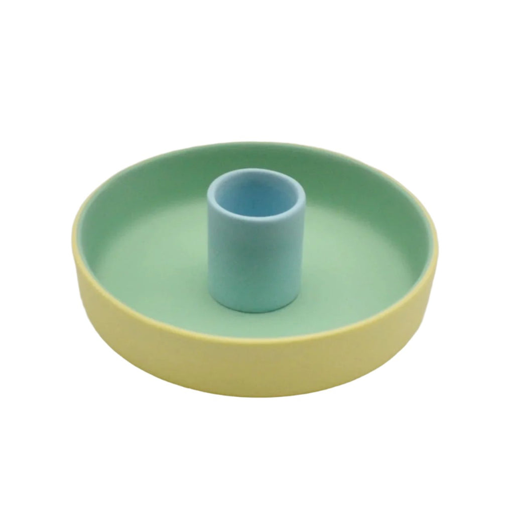 Candle Holder Yellow/Green/Blue