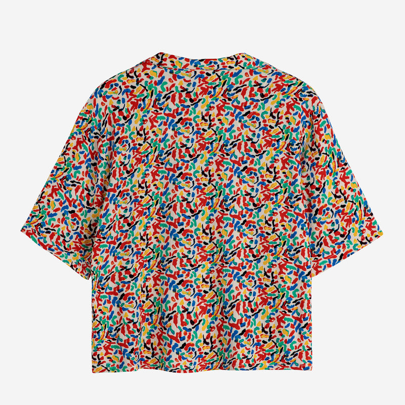 Confetti Print Short Sleeve Shirt