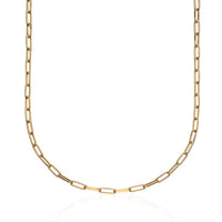 Box Link Chain Necklace | 18k Gold Plated Sterling Silver