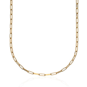 Box Link Chain Necklace | 18k Gold Plated Sterling Silver