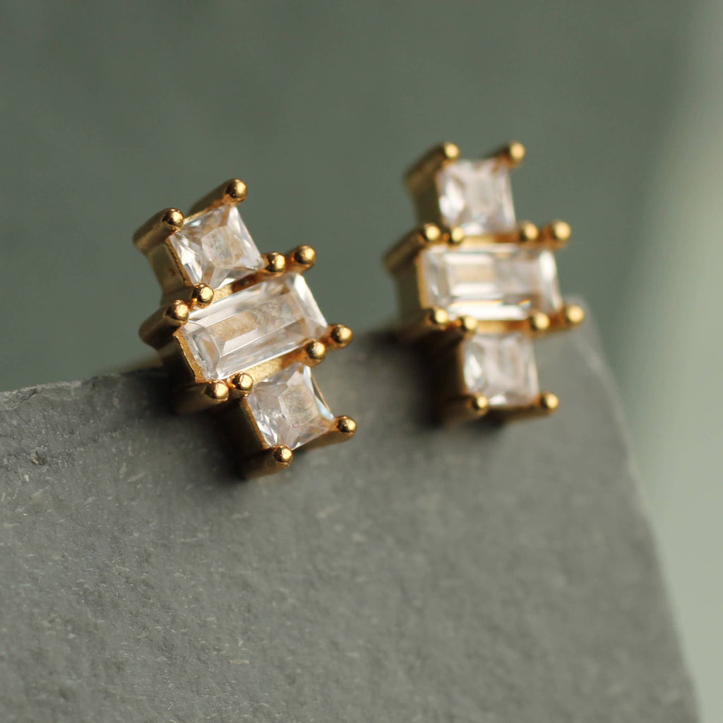 Art Deco Crystal Stud Earrings
