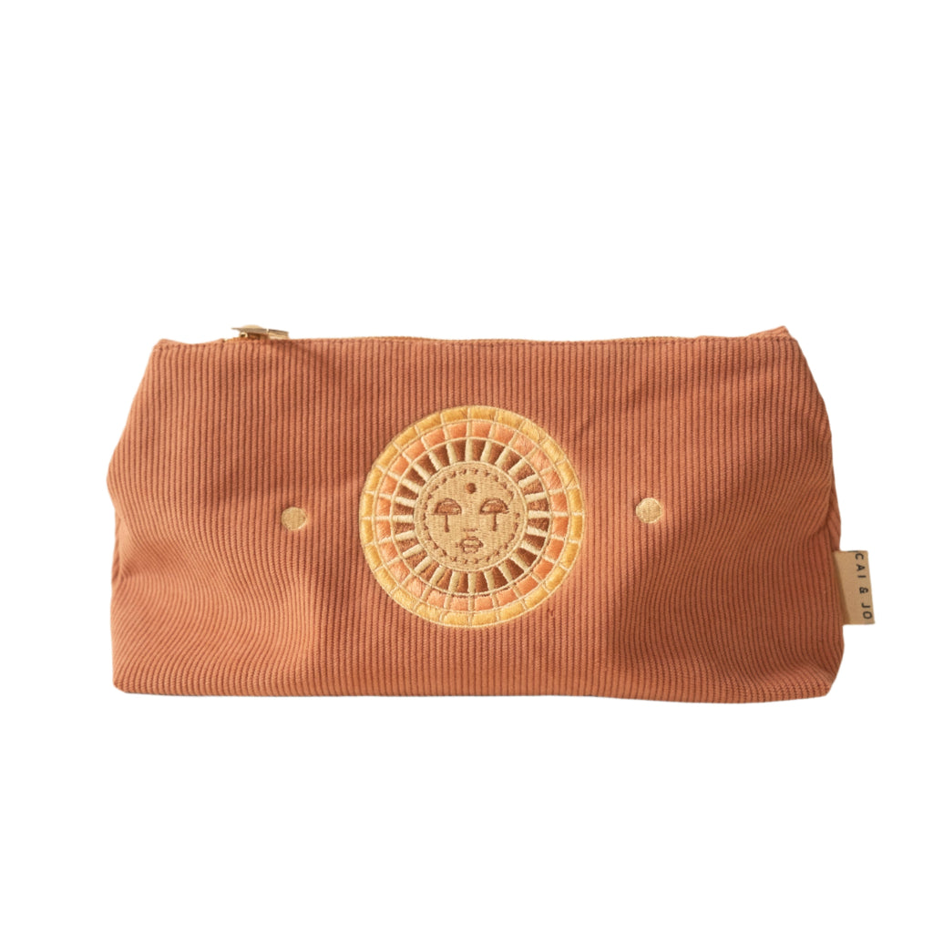 Medium Corduroy Pouch in Dusty Pink