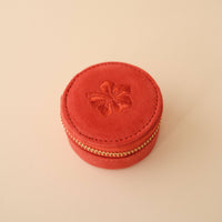 Mini Travel Jewellery Case in Hibiscus Pink