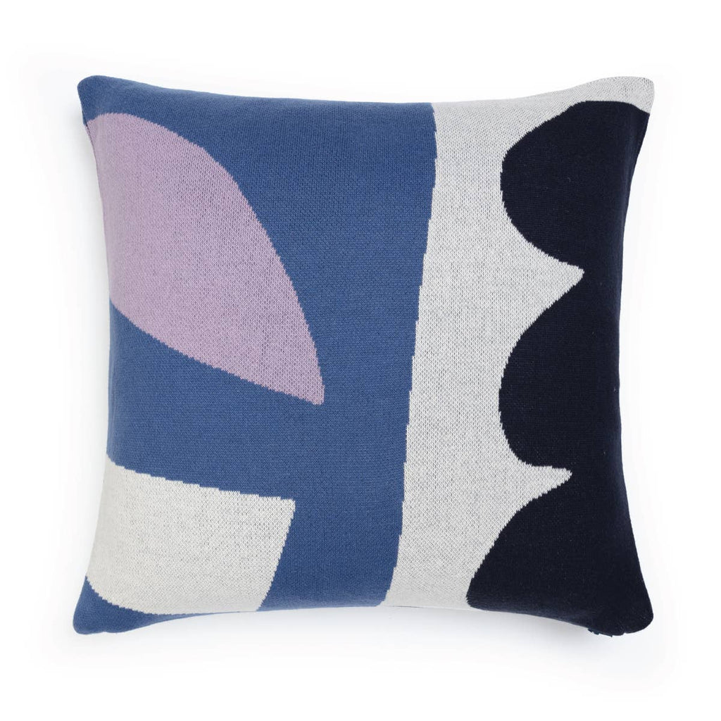 Orbi Cobalt Cotton Knit Cushion with Filler