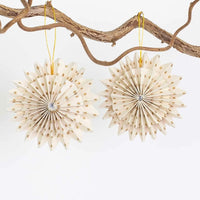 Double Star Paper Ornament - Set of 2