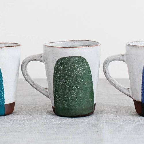 Handmade Contemporary Terracotta Cup | Green