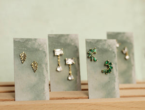 Stacked Opal Stud Earrings