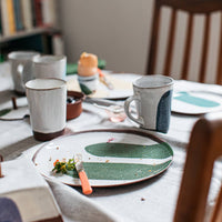 Handmade Contemporary Terracotta Cup | Green