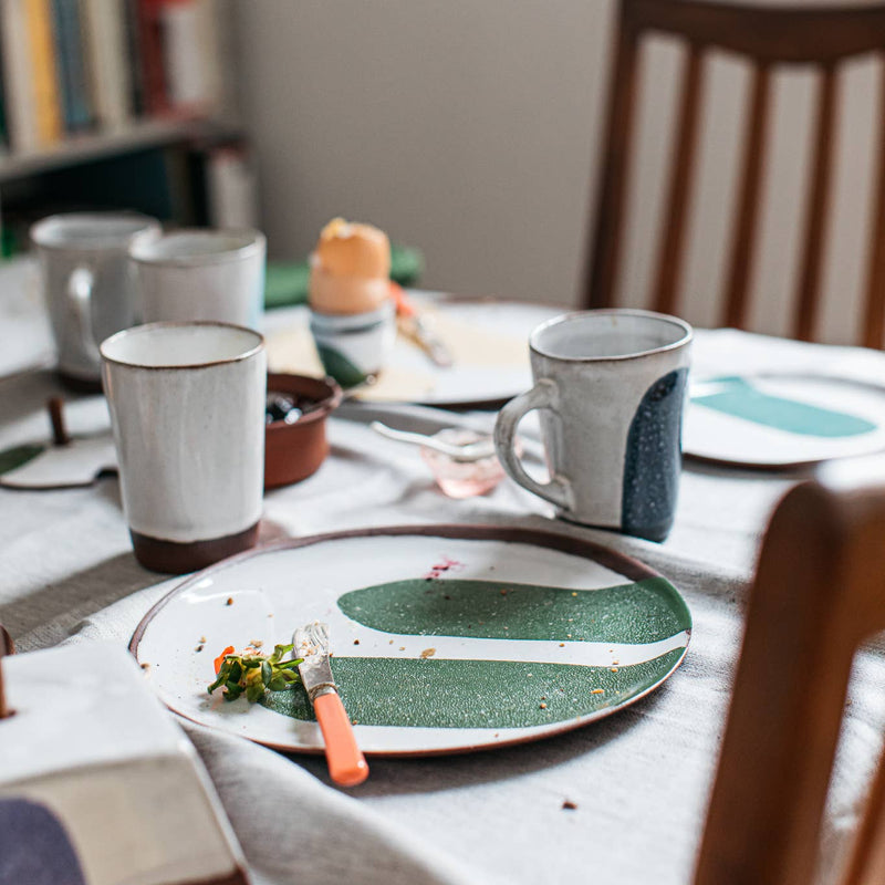 Handmade Contemporary Terracotta Cup | Cobalt