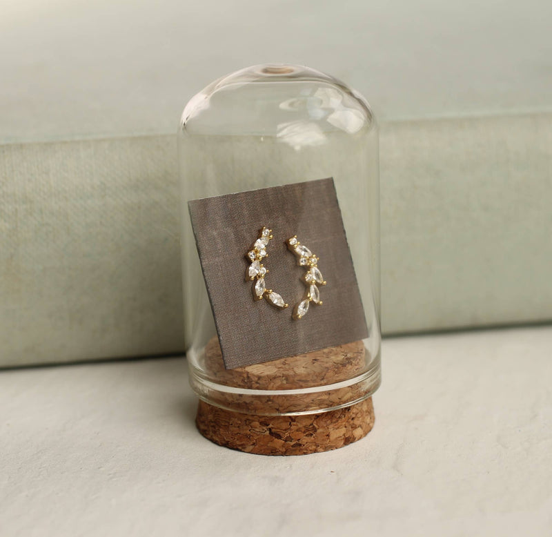 Laurel Wreath Leaf Stud Earrings