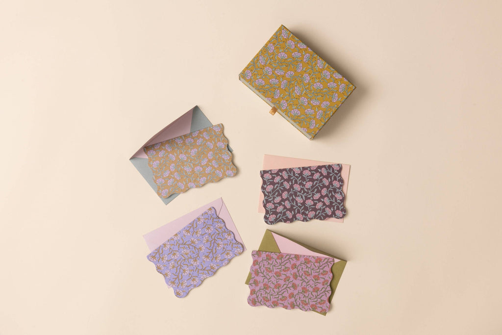 Vintage Floral Notecards | Set of 16 Assorted