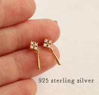 Edwardian Drop Stud Earrings