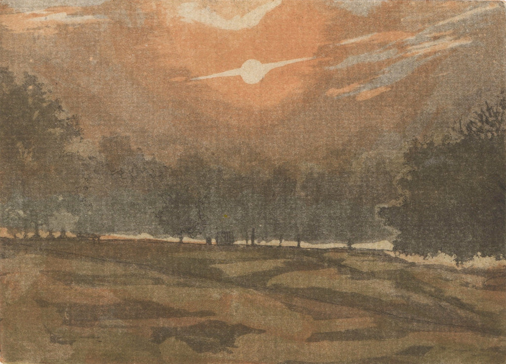 'Brockwell At Dawn/Another World' Etching, Unframed