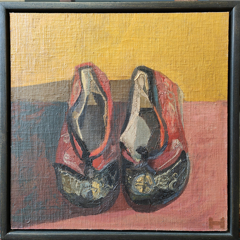 'Chinese Slippers' Oil On Linen Framed