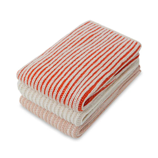 Reusable Ribbed Dishcloths in Pink