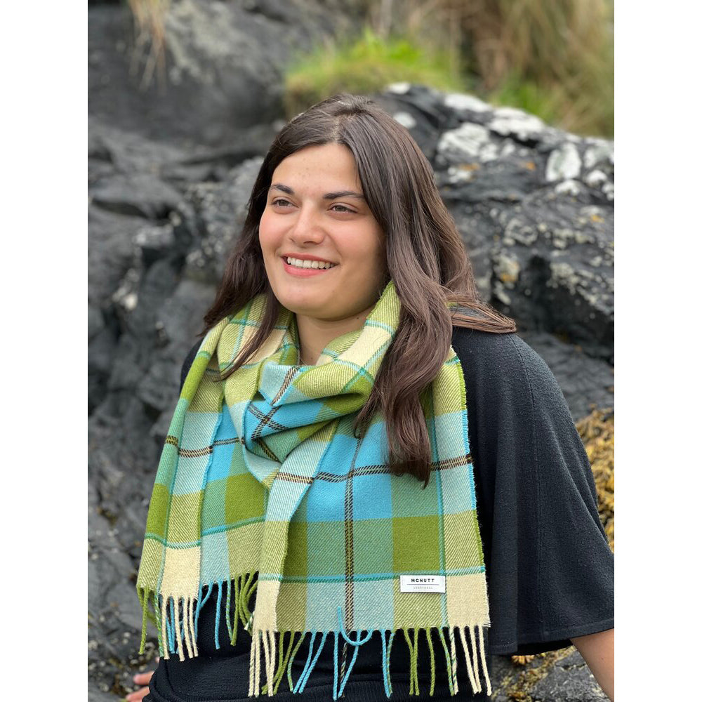 Spring Plaid Wool Scarf