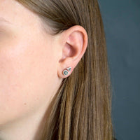 Triangle "Geometry" Concrete & Silver Studs
