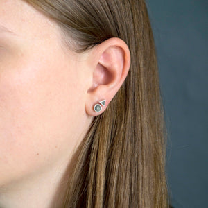 Triangle "Geometry" Concrete & Silver Studs