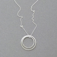 Silver Double Circle Necklace