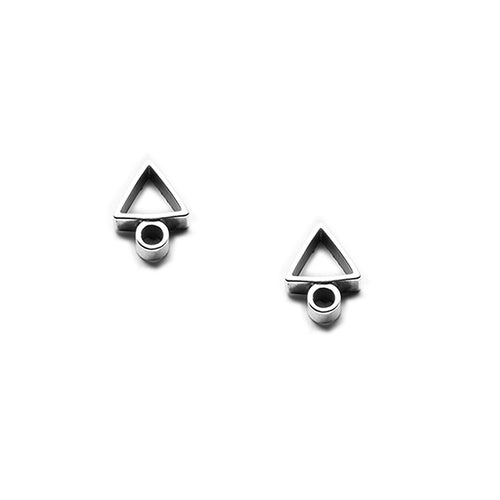 Triangle and Dot Stud Earrings