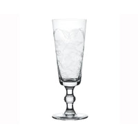 Pair of Fern Etched Champagne Flutes