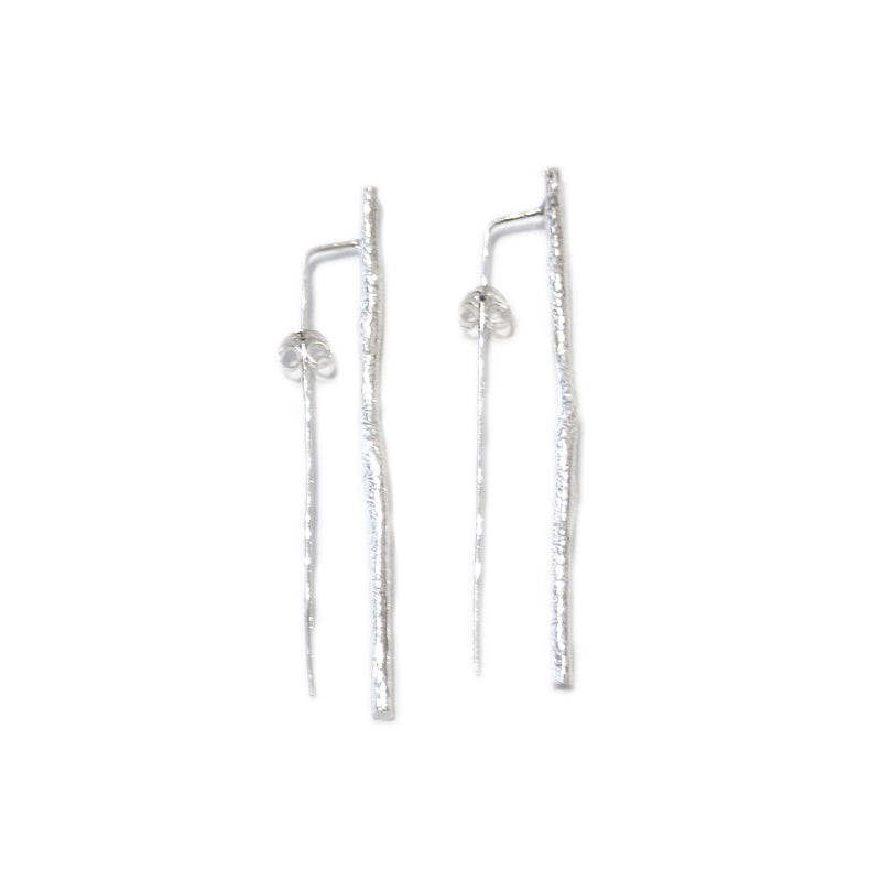 Silver Twig Earrings