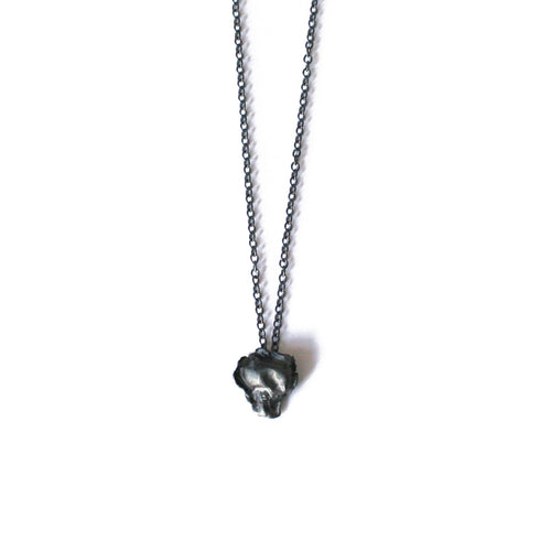 Oxidised Silver Organic Cast Necklace