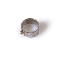 Silver Ring With Gold and Peridot