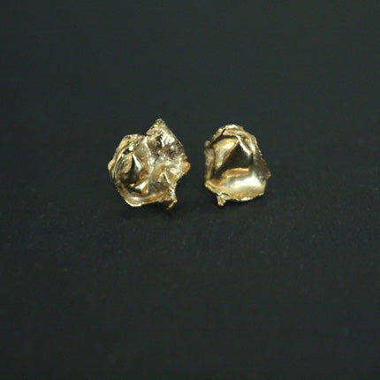 Gold Plated Organic Cast Studs Large
