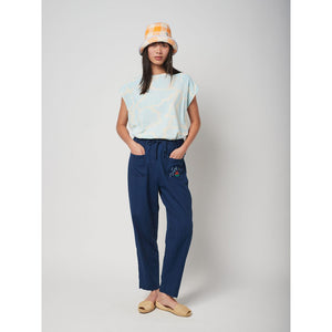 Nautical Print Indigo loose Trousers