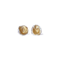Silver & Gold Leaf Cast Studs, Large