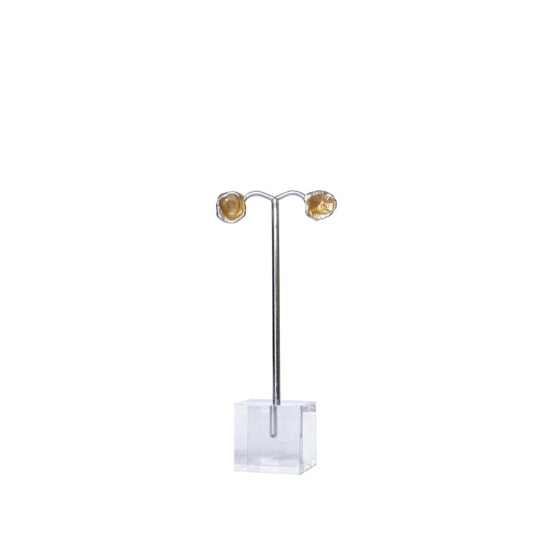 Silver & Gold Leaf Cast Studs, Large