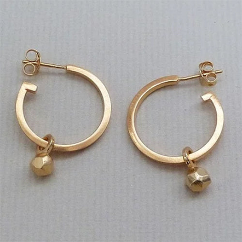 Luna Meteor Gold Hoop Earrings