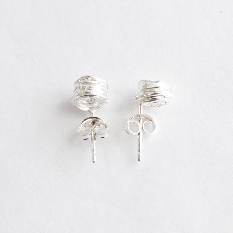 Small Silver Wrap Studs 